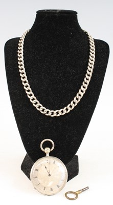 Lot 372 - A late 19th century gent's continental silver...