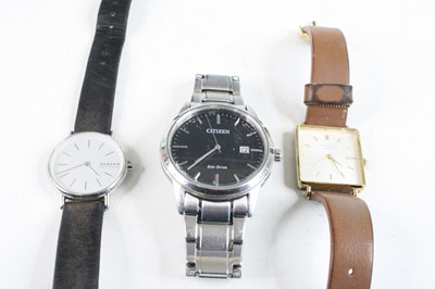 Lot 375 - A Citizen Gent's quartz bracelet watch,...