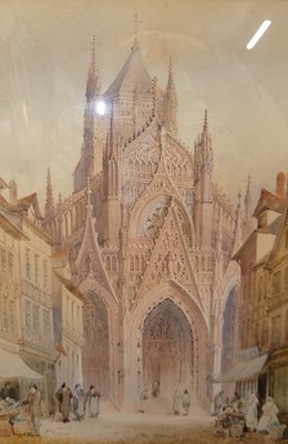 Lot 1044 - Charles Rousse (act.1870-1890) - Street market...