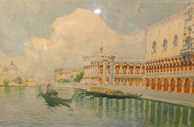 Lot 1057 - A. Biondetti (1851-1946) - Venetian scene,...