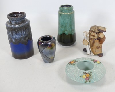 Lot 232 - A West German pottery vase of shouldered...