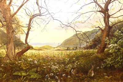 Lot 1068 - C. Roper - Pair; landscape scenes, oil on...