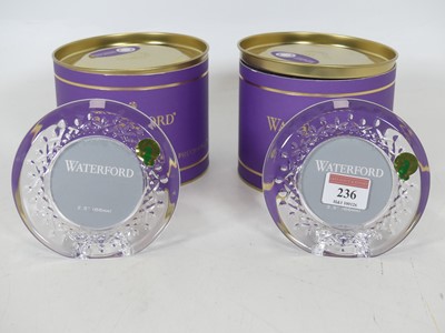 Lot 236 - A pair of Waterford Lismore pattern crystal...