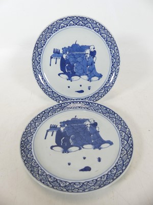 Lot 248 - A pair of Chinese blue and white ‘figural’...