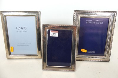 Lot 258 - A Carr's silver-clad easel photograph frame, h....