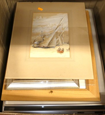 Lot 1087 - Assorted pictures and prints, to include...