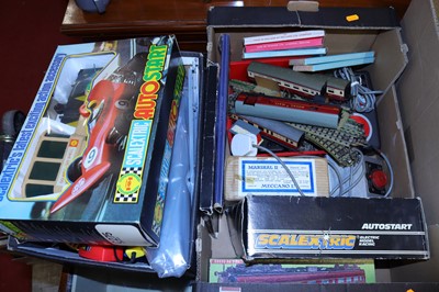 Lot 1532 - Three boxes of Scalextric and Hornby Dublo...