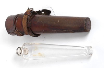 Lot 276 - A George VI hunting flask, having a clear...