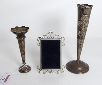 Lot 278 - An early 20th century silver spill vase, of...