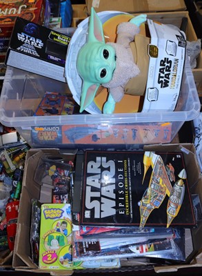 Lot 1542 - Two boxes containing a quantity of Star Wars...