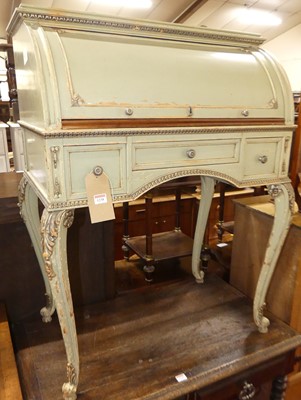 Lot 1238 - A French painted bureau-de-dame, width 82cm