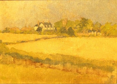 Lot 1110 - M. Poul - Landscape scene, oil on board, 14 x...