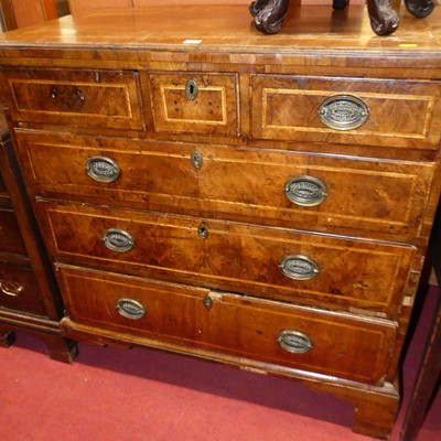 Lot 1257 - An 18th century figured walnut and crossbanded...
