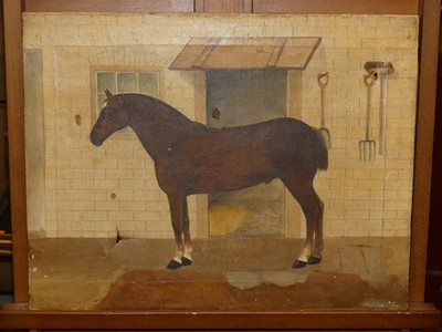 Lot 1119 - Late 19th century naive school - Profile of a...