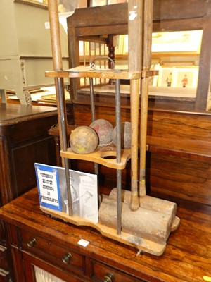 Lot 1262 - An early 20th century freestanding croquet set...