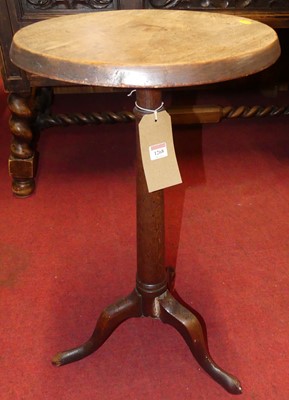Lot 1268 - A 19th century oak and mahogany fixed circular...