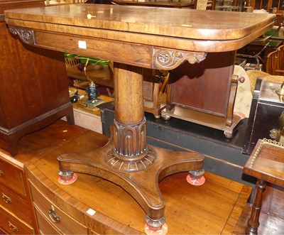 Lot 1272 - An early Victorian rosewood round cornered...