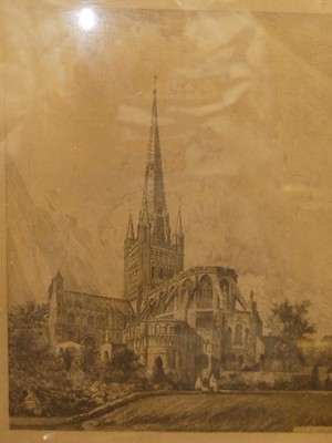 Lot 1142 - Robert FRA*** - Cathedral study, etching,...