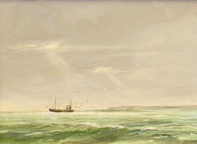 Lot 1143 - Peter Merrin (1930-2021) - Seascape, oil on...