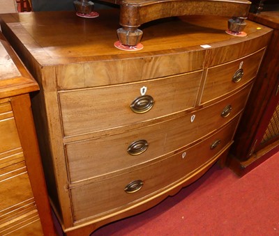 Lot 1273 - A Regency mahogany and crossbanded bowfront...