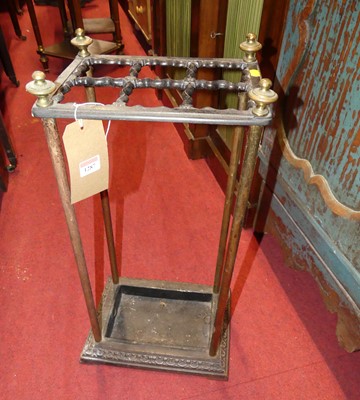 Lot 1287 - A late Victorian cast iron and brass six...
