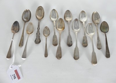 Lot 298 - A set of six William IV silver teaspoons in...