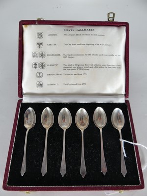 Lot 299 - A set of six Elizabeth II silver coffee spoons,...
