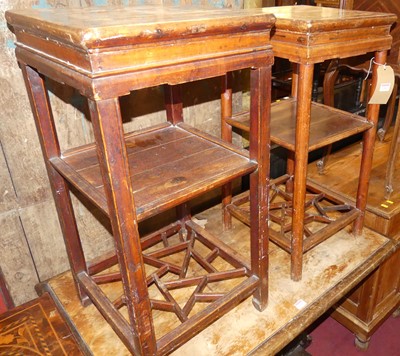 Lot 1302 - Two similar early 20th century Chinese stained...