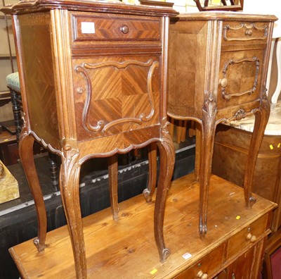 Lot 1304 - Two circa 1900 French provincial walnut and...