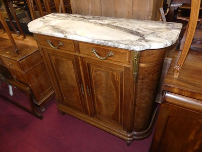 Lot 1307 - A French walnut inlaid and gilt metal mounted...