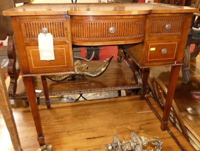 Lot 1322 - A contemporary yew wood five-drawer dressing...