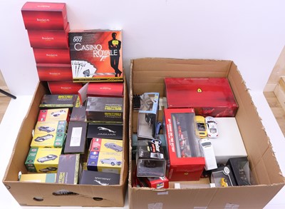 Lot 1981 - Two boxes containing mostly 1/43 scale modern...