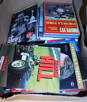 Lot 2061 - A box containing racing related collectors'...