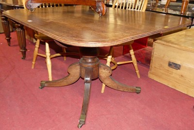 Lot 1351 - A Regency mahogany round cornered tilt-top...