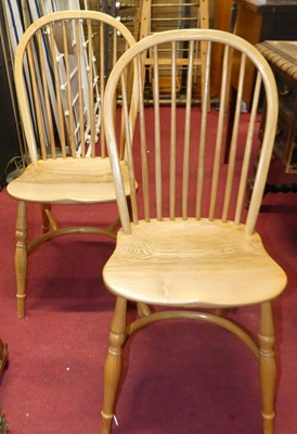 Lot 1352 - A set of four contemporary blond ash stickback...