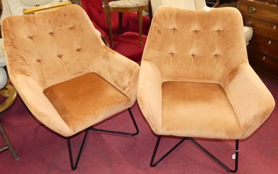 Lot 1370 - A pair of contemporary Turio burnt orange...