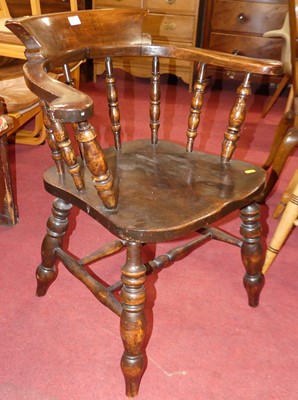 Lot 1376 - An early 20th century elm and fruitwood tub...