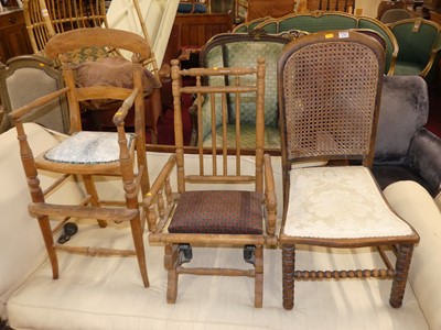 Lot 1389 - Early 20th century child's chairs, to include;...