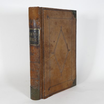 Lot 493 - A 19th century French leather bound ledger,...