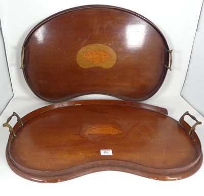 Lot 496 - An Edwardian mahogany and conch shell inlaid...