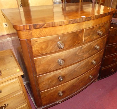 Lot 1409 - A mid-Victorian mahogany and flame mahogany...