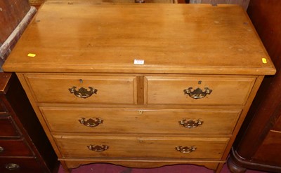 Lot 1411 - An Edwardian satin walnut square front chest...