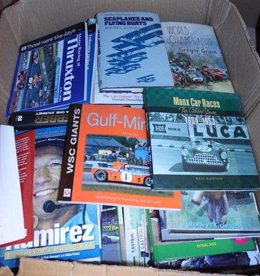 Lot 2050 - A box containing racing interest collectors'...