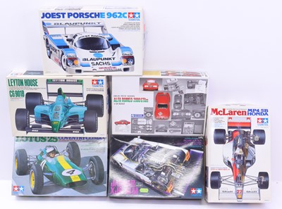 Lot 1678 - Tamiya 1/20 and 1/24 scale group of six...