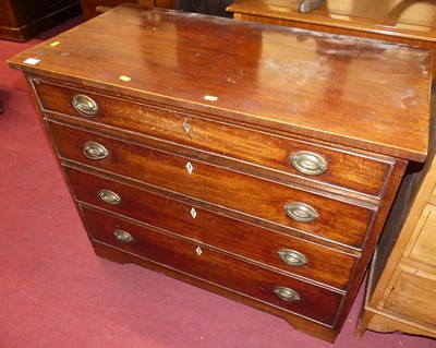 Lot 1413 - A Regency mahogany square front low chest of...