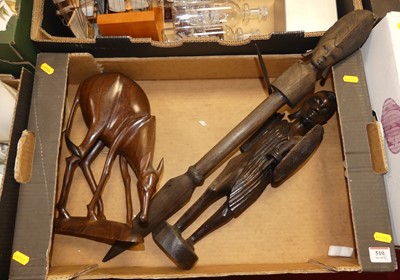 Lot 510 - A collection of items to include a painted...