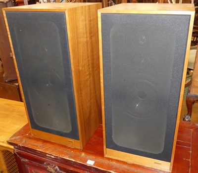 Lot 1427 - A pair of 1980s teak Spendor SP1 freestanding...