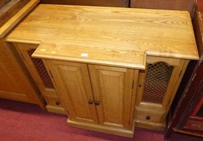 Lot 1432 - A contemporary blond ash breakfront four door...