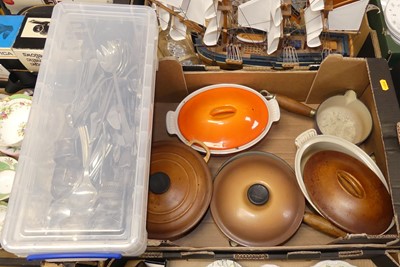 Lot 516 - A collection of Le Creuset enamelled cast iron...