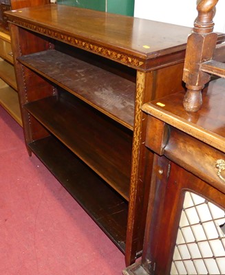Lot 1440 - An Edwardian mahogany and floral satinwood...